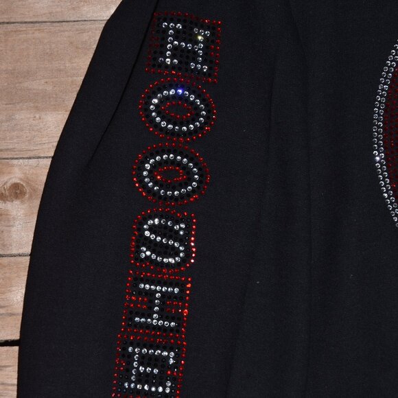 Indiana rhinestone black rn LS shirt Hoosiers sleeve XS S M L XL XXL1X 2X 3X4X5X - Picture 5 of 9